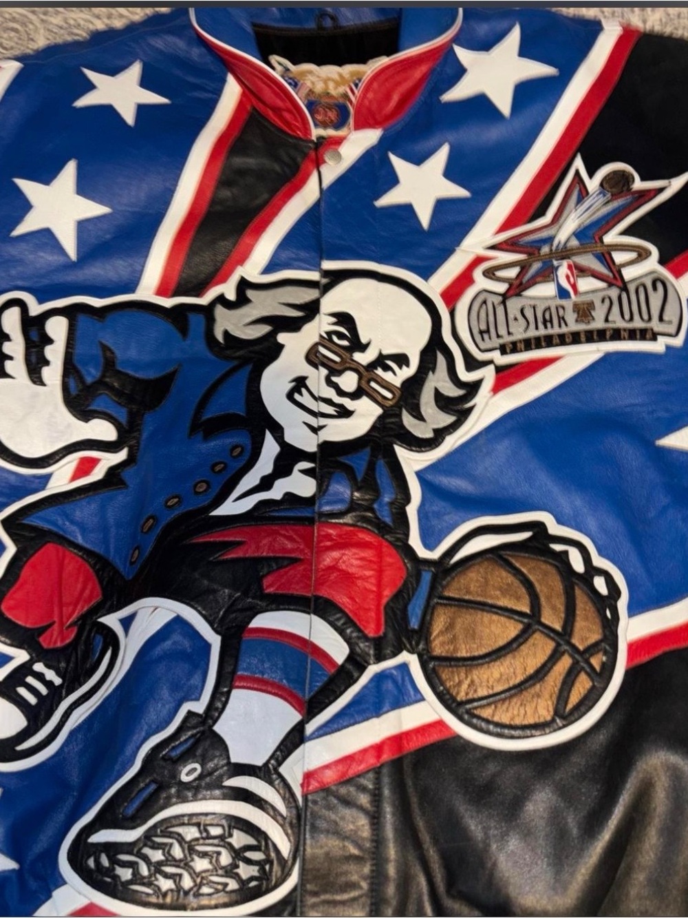 NBA Blue Red White 2002 All-Star Bomber Jacket